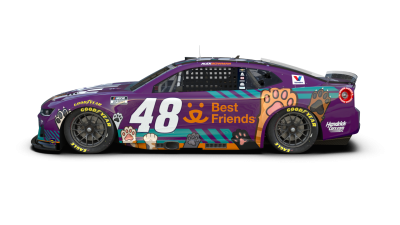 The new paint scheme for Alex Bowman's No. 48 Ally Chevrolet Camaro